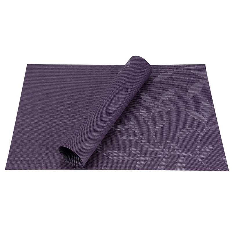 Top Finel Set of 4 PVC Flower Pattern Placemats for Dining Table Runner Linens Place Mat in Kitchen Accessories Cup Wine Mat