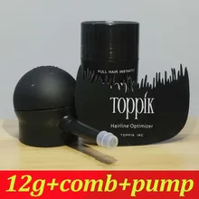 Toppik Волосы Здание Волокон Стартовый Набор с Аппликатором Спрей, 12 г Волосы Здание Волокна 9 Цветов и линия волос оптимизатор расческой