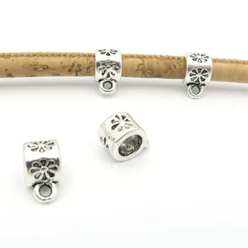 

20Pcs for 5mm round leather Antique Silver holder beads, bali beads , jewelry supplies jewelry finding D-5-5-35