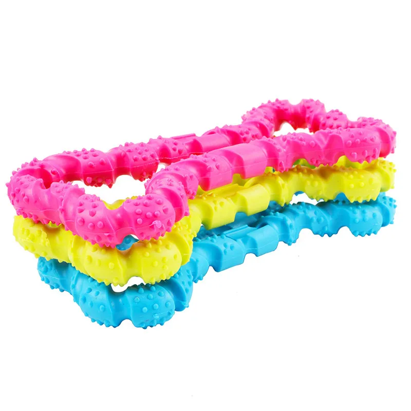 Dog Chew Toys Durable Bone Shape Dog Toys for Aggressive Tug Convex Design animal Outdoor summer Grassland garden AprT6 (7)