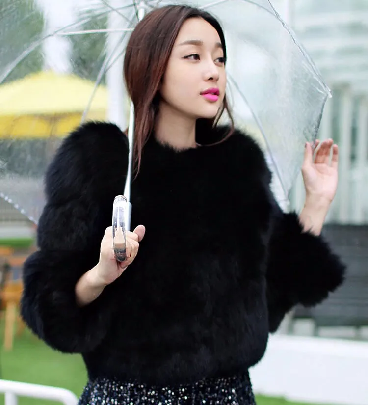 LET-SETTING hot sale winter coat fur imitation fox fur short section of loose long-sleeved jacket Large size women womens parka coat