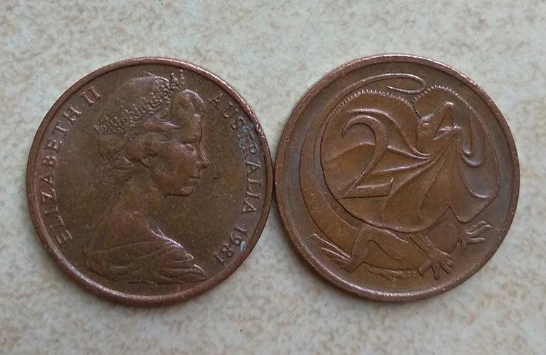 

22mm Frill-necked lizard Australia ,100% Real Genuine Comemorative Coin,Original Collection