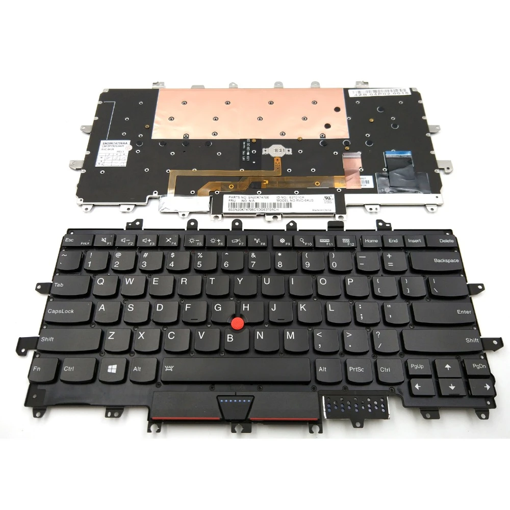 New For Lenovo Thinkpad X1 Carbon 4th Gen Type 20fb 20fc Laptop Keyboard Us Backlit No Frame