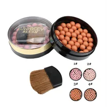 Водонепроницаемый Румяна Марка длительный пигменты матовая Природный лицо краснеет мяч масла-управления Базой контуров Румяна Bronzer