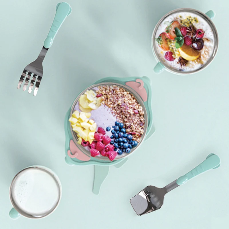 

Baby Tableware Environmental Stainless Steel Protection Multi Heat Preservation Bowl Box Suit