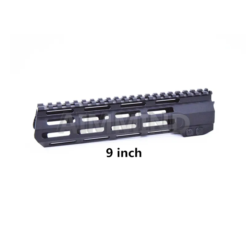 " 9" 1" 12" 13," 15" дюймов AR15 поплавковая M-LOK MLOK Keymod Handguard Пикатинни тонкий стиль со стальной бочковой гайкой - Цвет: 9 inch