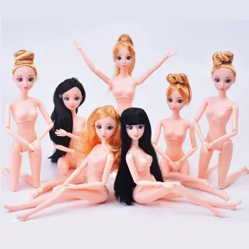 12 Moveable Joints Doll Body For Doll Plastic Solid Cake Baking Princess Doll Naked Body For Dolls With Head Female Figure