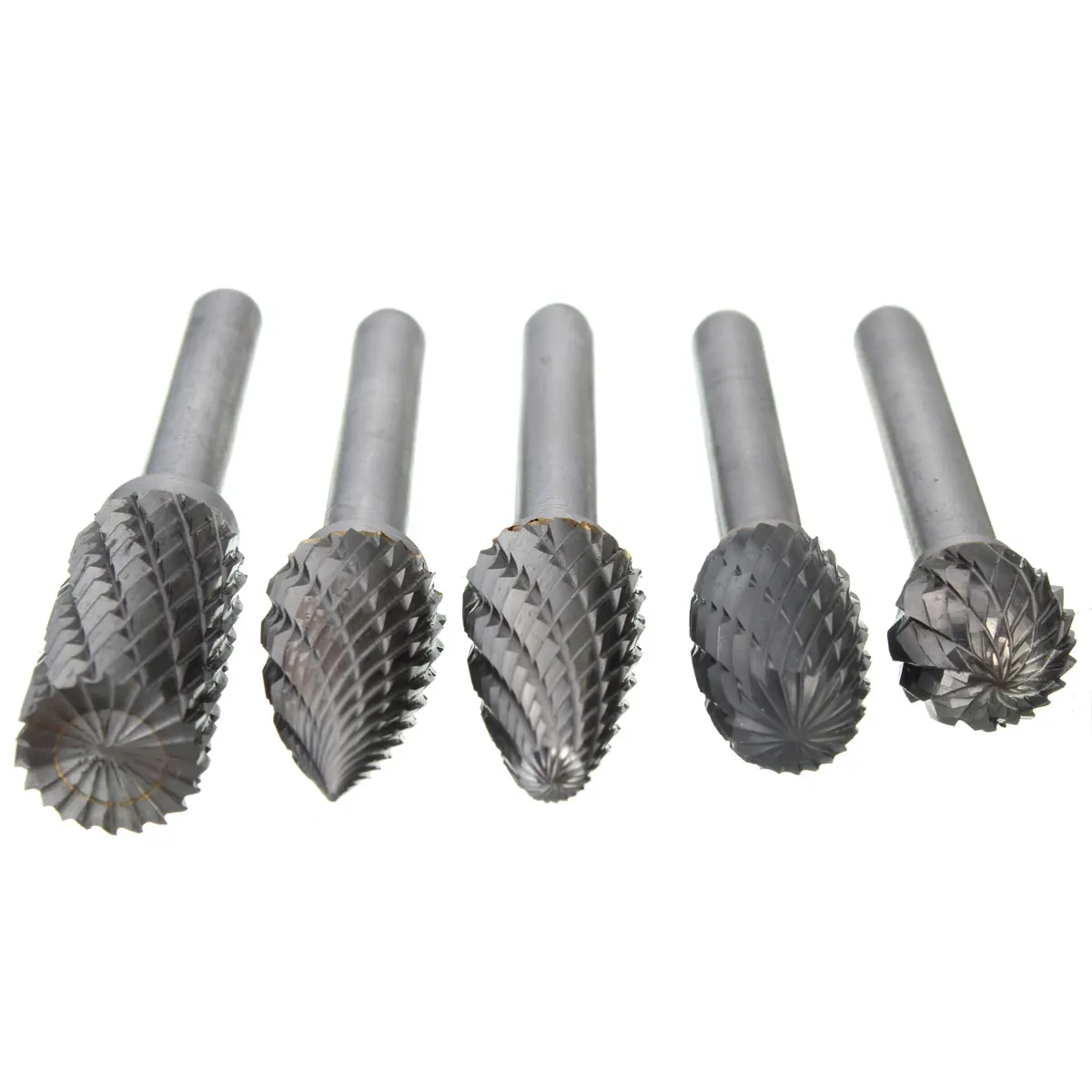 

New Arrival 5pcs/set 12mm Head Tungsten Carbide Rotary Point Burr Die Grinder Bit 6mm Shank Kit Abrasive Tools Top Quality
