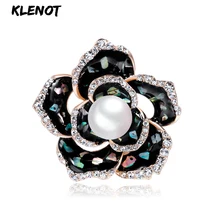 Стразы с жемчугом, эмалированные броши в виде цветка для женщин, заколки с цветком из кристаллов и броши, подарок для влюбленных, свадебная брошь, ювелирное изделие