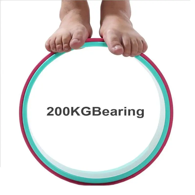 TPE Yoga Circles Pilates Professional Waist Shape Bodybuilding ABS Gym Workout Yoga Wheel Back Training Tool For Fitness props