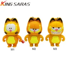 USB flash drive 128gb cartoon mini Garfield usb 2.0 4GB 8GB pen drive 16GB 32GB 64GB portable usb stick Pendrive free shipping garfield large