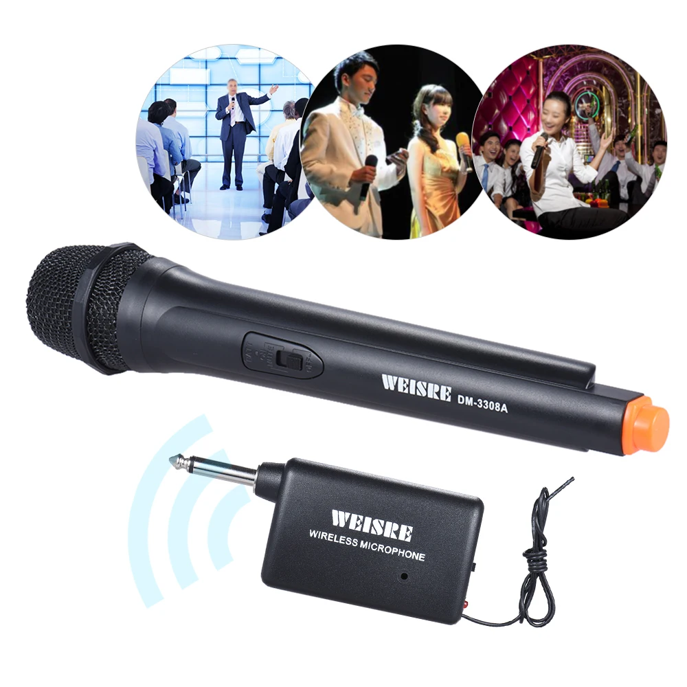 

Handheld Wireless Microphone System Unidirectional Dynamic Microphone Voice Amplifier for Karaoke Meeting Ceremony Promotion