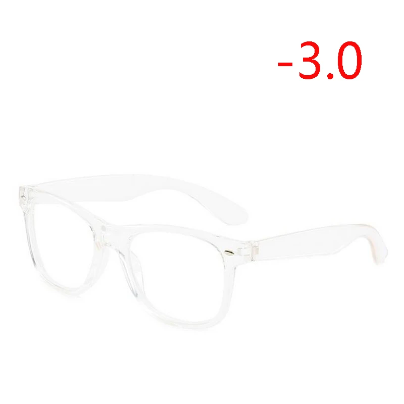 Diopter SPH 0-0.5-1-1.5-2-2.5 To-6.0 Finished Myopia Glasses Men Women Retro Rivets Nearsighted Glasses Transparent Frame - Цвет оправы: Myopia 300