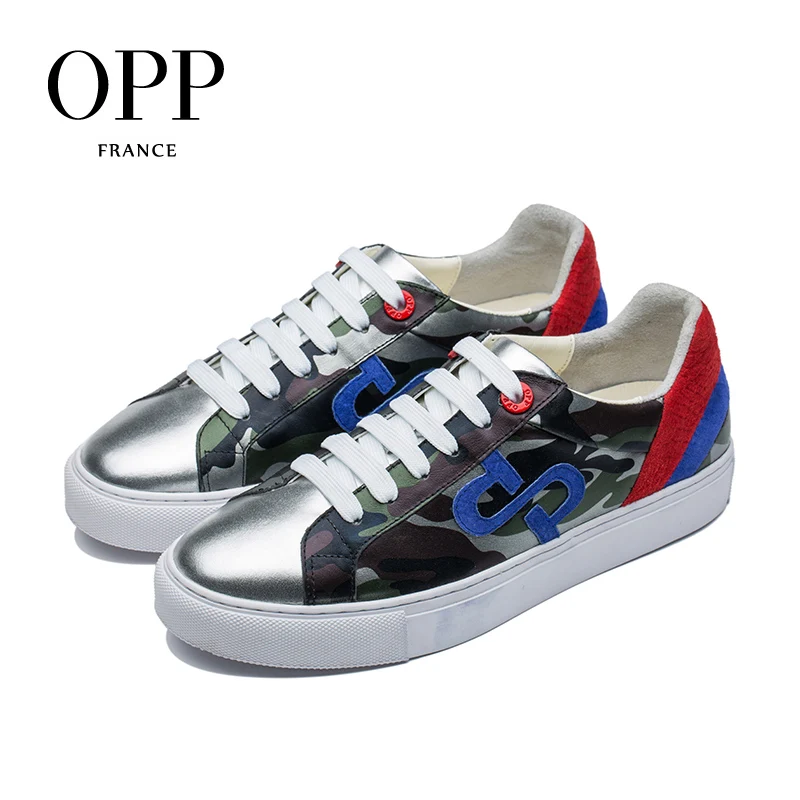 

OPP Men's Shoes Fashion Wild Casual Shoes Leather Men's Belt Youth Camouflage Hip Hop Shoes Trend Board Shoes