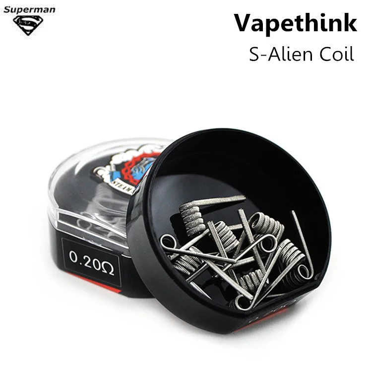 Vapethink SteamShark катушка S-alien 0 2 Ом vape нагревательная проволока 10 шт. в упаковке (32GA(S)+ 2*1