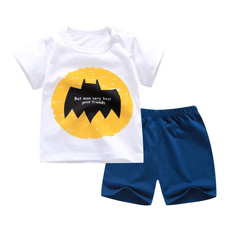 Футболка+ короткие штаны, хлопковые комплекты одежды для маленьких мальчиков и девочек, одежда для новорожденных, костюмы для детей от 6 месяцев до 7 лет, комплект из 2 предметов - Цвет: B74