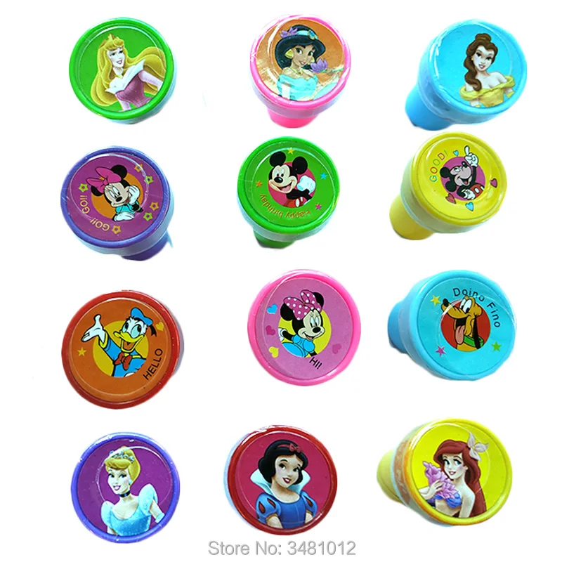 

6pcs Kids Rubber Self Inking Stamps Craft Cartoon Princess Painting for Scrapbooking Children Custom Art Tool Drawing Toys Set