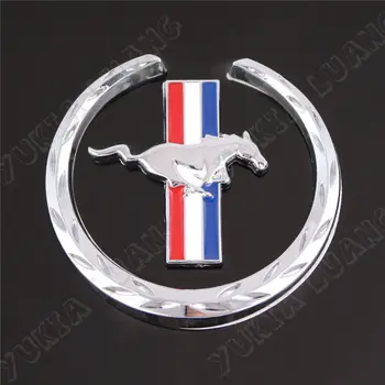 

3D Alloy Metal Chrome Running Horse Emblem Side Badge Sticker for Ford Mustang