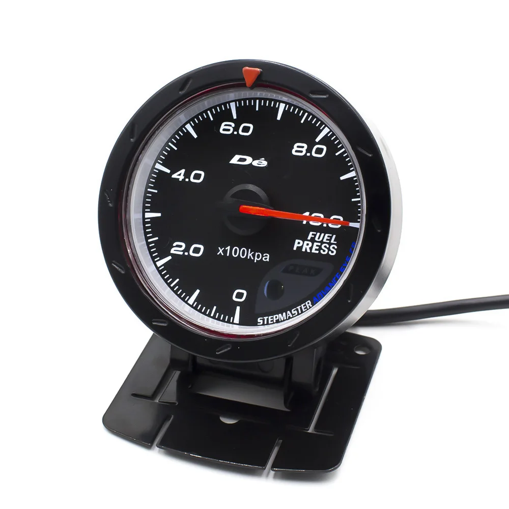 New Universal 60mm Fuel Pressure Gauge Black Face Red/White Lighting