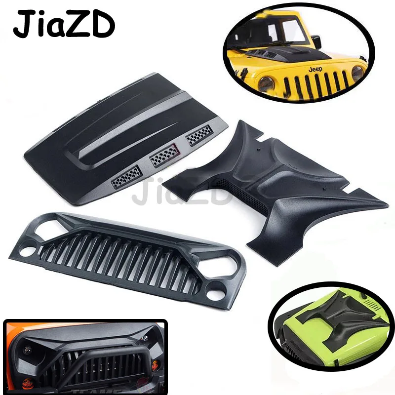 

1pcs Black Plastic Engine Cover for 1:10 RC Crawler Axial SCX10 90046 RC4WD D90 Jeep Wrangler Body Parts Rubicon Body Shell F05