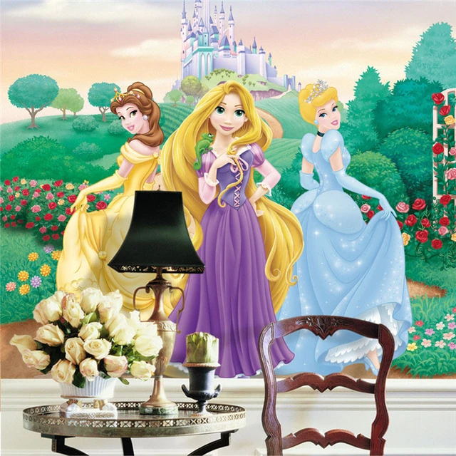 Lovely Princess wallpaper Cartoon Photo wallpaper For Girls room Silk Wall  Art Mural Snow White Rapunzel