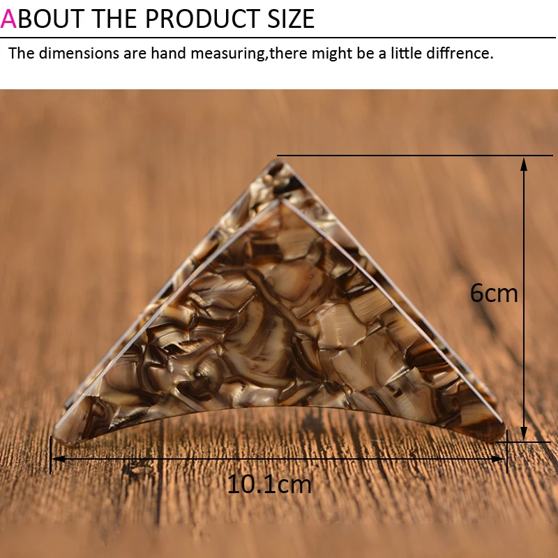 Женские головные уборы ацетат милый треугольный зажим для волос винтажные коготь для волос японские аксессуары для волос для женщин