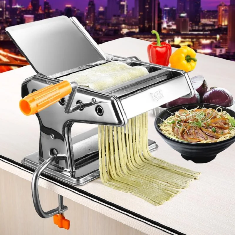 

2019 hot 6-Gear adjustable Durable Stainless Steel Handle Pasta Maker Noodle Press Machine Multifunction Manual Pressing Machine