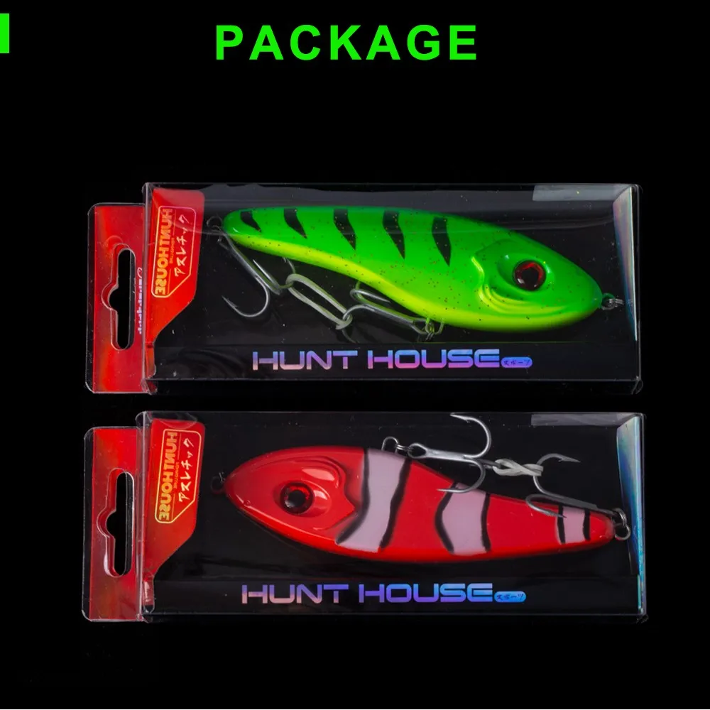 Hunthouse Jerkbait Мускусная приманка для ловли щуки, рыбацкие приманки VIB, крючки, медленно тонущие воблеры для щуки, Pesca Leurre jerkbaits