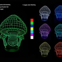 Новинка года разноцветные светодиодные гриб ночник 3D гриб сенсорный USB для сна лампы Главная освещение настольная лампа xma подарок