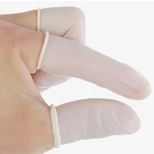 100 шт./пакет одноразовый палец для дизайна ногтей Cots латексная защита для кончиков пальцев покрытие белые маленькие резиновые защитные перчатки инструменты для маникюра