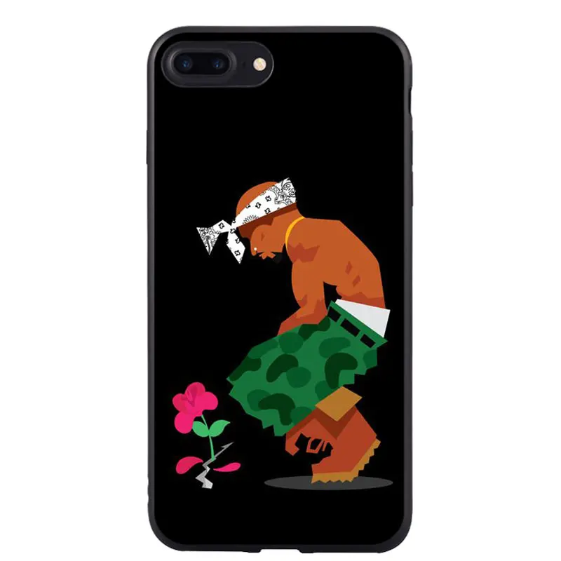 2Pac Makaveli Tupac Amaru Shakur Мягкий силиконовый чехол для телефона iPhone 5 5S SE 6 6S 6Plus Plus 7 7Plus 8