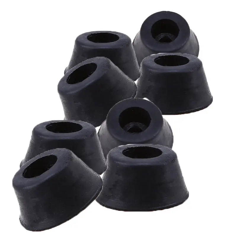 8PCS Non-slip Black Rubber Chair Ferrule Anti Scratch Furniture Feet Leg Floor Protector Caps muebles comedor
