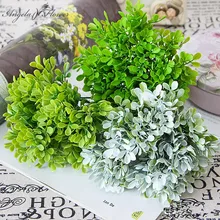 Пластик 5 branchs Милан трава искусственный цветок Свадьба Рождество фотография пейзаж суккулент завод Руководство DIY Материал 1 шт