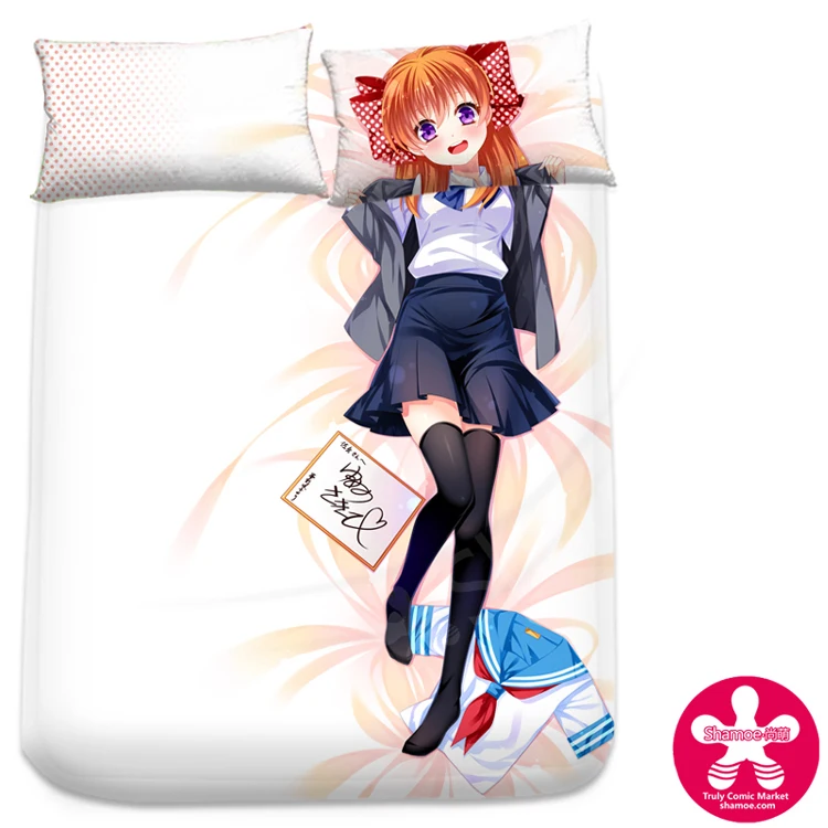 Аниме мультфильм Gekkan Shoujo Nozaki-kun молочный Шелковый наматрасник простыня