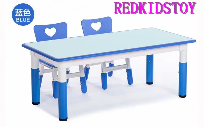 Только стол! Регулируемая Высота 46-58 см детей прямоугольный стол 6 различных Цвет варианты HZ-tb083