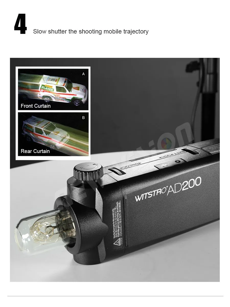 Godox AD200 Speedlite Flash Kit 200Ws 2,4G ttl карманная вспышка стробоскоп 1/8000 HSS 2900mAh литиму батарея и голая лампа, BD-07