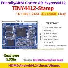 FriendlyARM Exynos Quad core Cortex A9 TINY4412 Stamp Module 1G RAM + 4G Flash Core Board Android 4.2