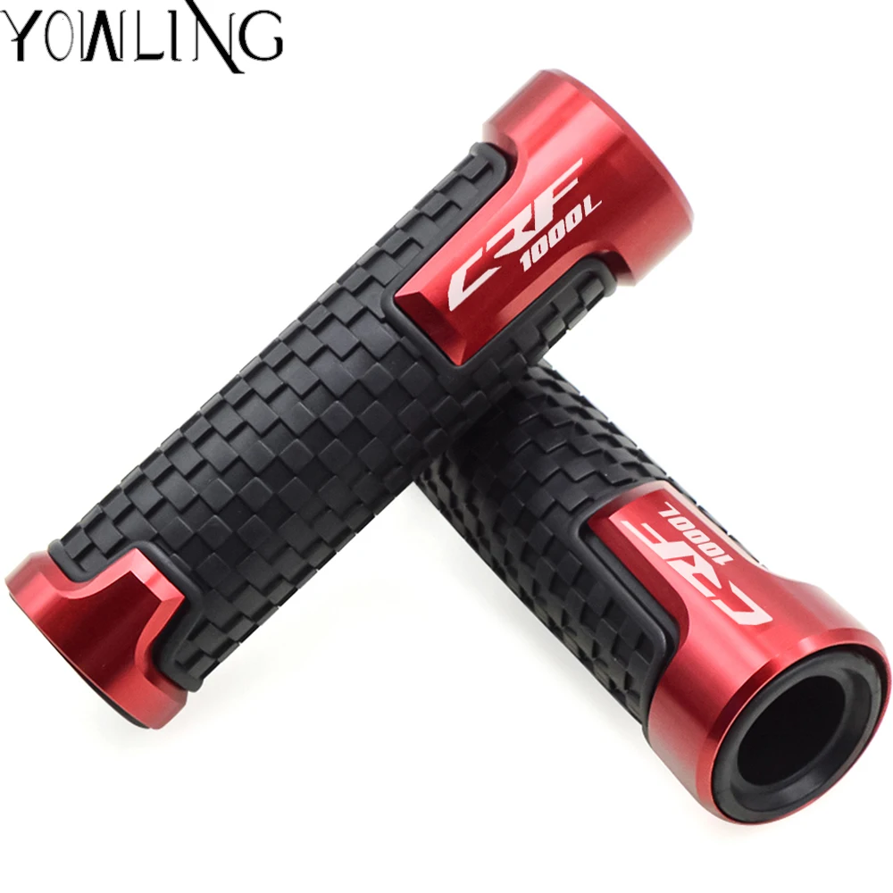 

For HONDA CRF 1000L CRF1000L Africa Twin ABS 2015 2016 2017 2018 7/8" Motorcycle CNC Rubber Handlebar Hand Grips Bar End Grip