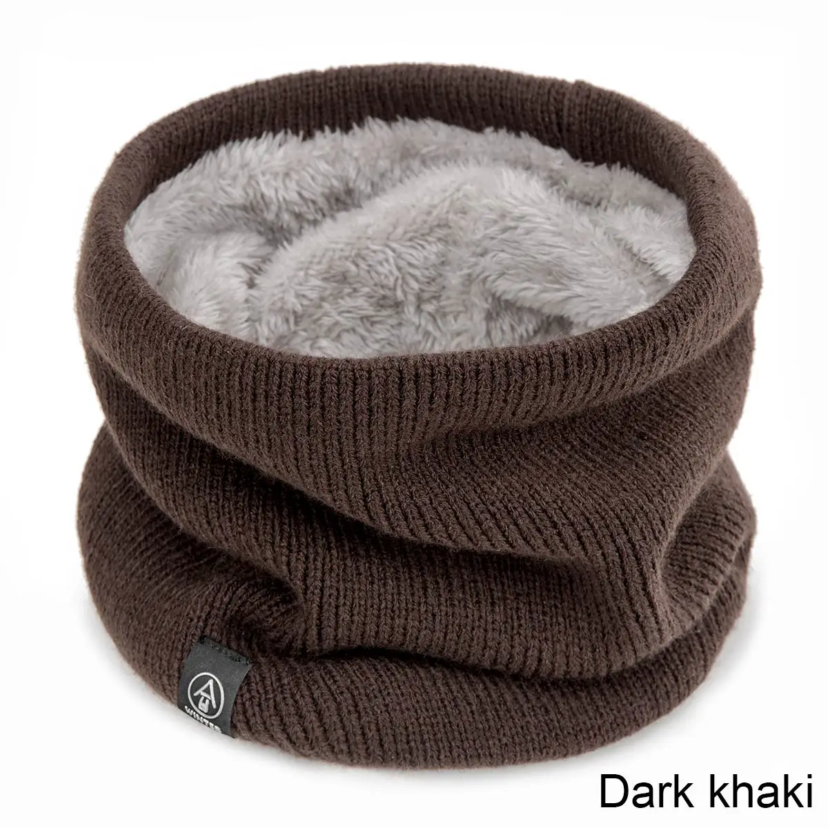 dark khaki Модный зимний шарф для женщин, детский шарф для мальчика, девочки уплотненная шерсть шарфы-снуды, шарф женский, хлопок, унисекс, Прямая поставка - Цвет: dark khaki