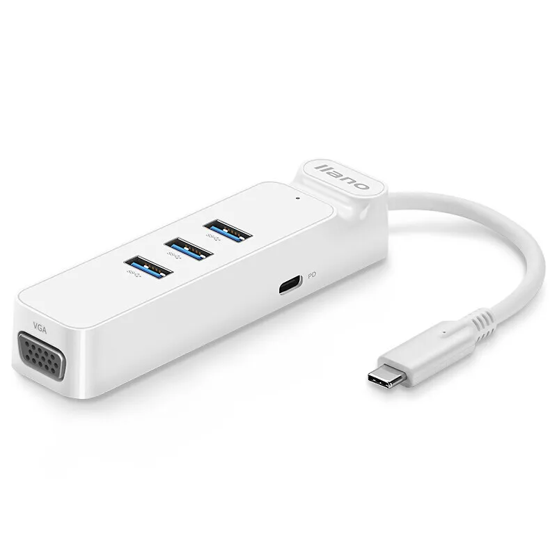 USB Type C to VGA Adapter Thunderbolt 3 for Samsung Galaxy S9/S8 Huawei Mate 20/P20 Pro for macbook surface chromebook xiaomi
