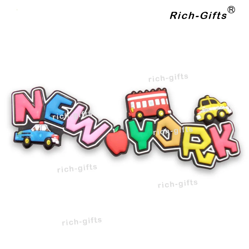 

Free Customized OEM/ODM Promotion Gifts With Your Logo PVC Fridge Magnets Souvenir New York United States MOQ3000PCS (RC-US)