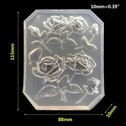Новое зеркало DIY ручной работы УФ кристалл эпоксидной формы с листьями большая Роза ювелирные изделия, подвески, аксессуары