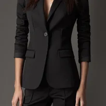 Формальный, сделанный на заказ, черный женский деловой костюм, новинка, весна-осень, Женская рабочая одежда, униформа