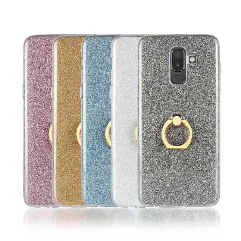 

Glitter Ring Case For Samsung Galaxy A6 A8 J4 J6 Plus J8 A7 A9 2018 Cover Soft Phone Bag Case For Samsung J4 J6 Prime A6S Cover