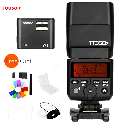 Godox A1 система вспышки для телефона Speedlite X1 с TT350F GN36 HSS TTL 1/8000s Fuji iPhone 6 6s 7s 8