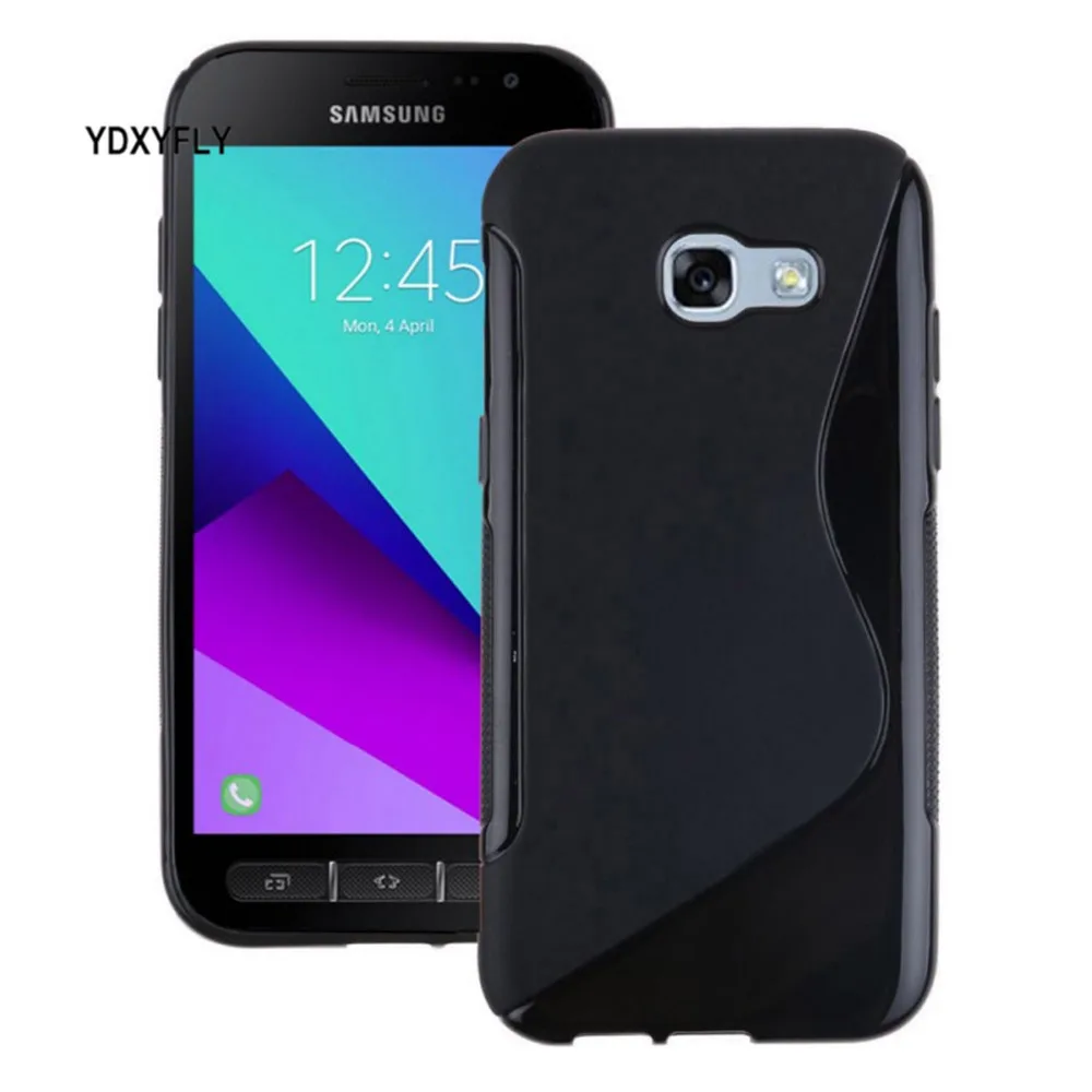 Противоскользящий гибкий чехол для Samsung Galaxy Xcover 4 4S G390F силиконовый S образный из