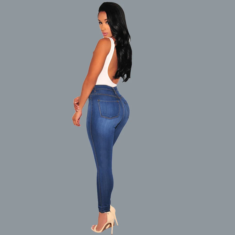 Тонкие джинсы для женщин, синие Стрейчевые обтягивающие джинсы на молнии, большие размеры, женские модные сексуальные женские узкие брюки
