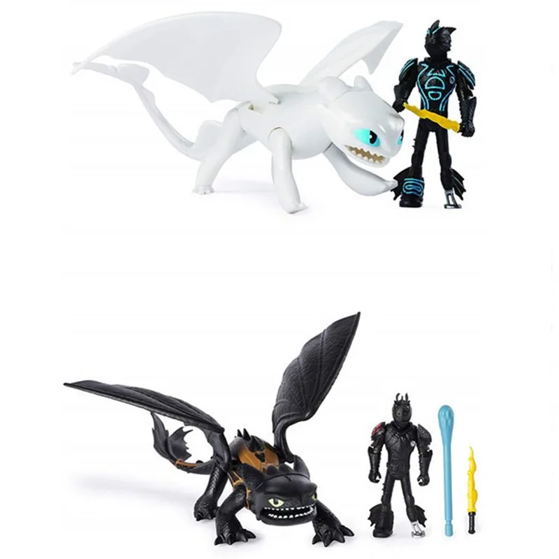 

Hot Toothless Action figure Light Fury How to Train Your Dragon Toothless Toys For Children's Birthday Gifts