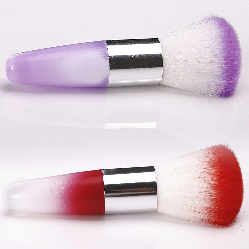 1PC 6 Colors Nail tools Brush For Acrylic & UV Gel Nail Art Dust Clean Brushes for manicure maquiagem pinceaux peinture 3