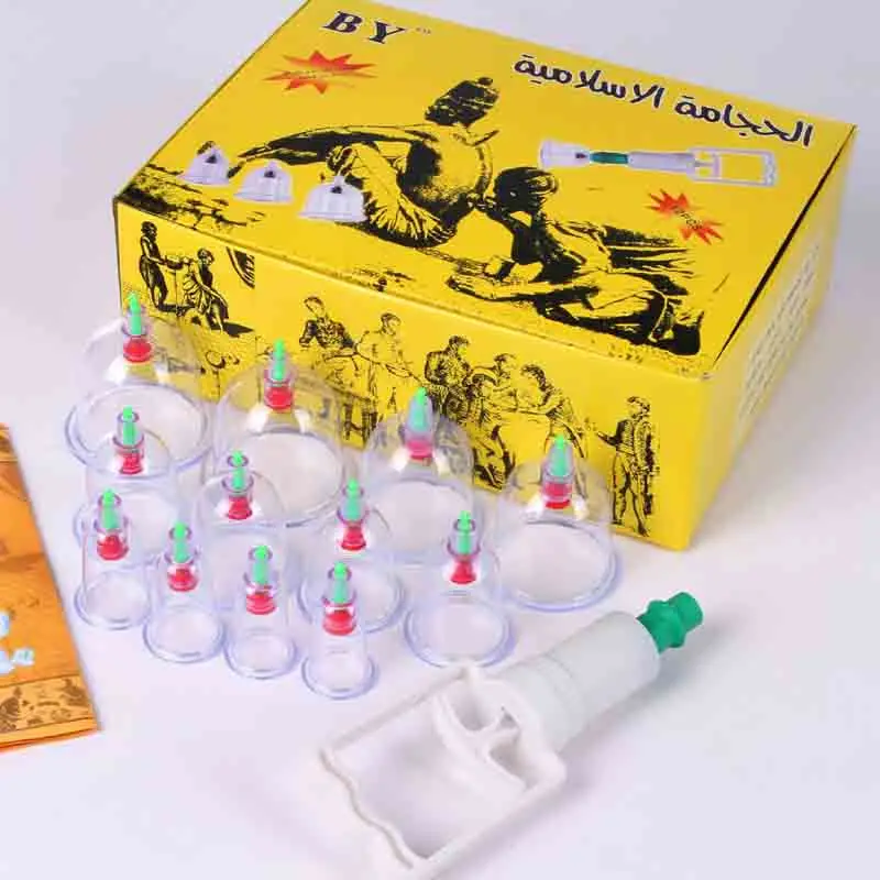 12pcs Vacuum Cupping Massage Cupping Moisture Absorber Anti Cellulite Body Therapy Cupping Cup Massage Cans Vacuum